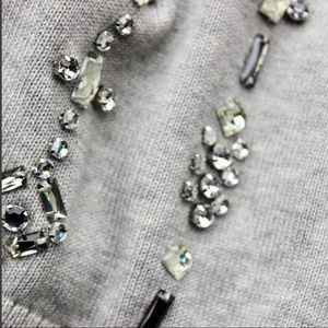 ANN TAYLOR Rhinestone Embellished Button Cardigan